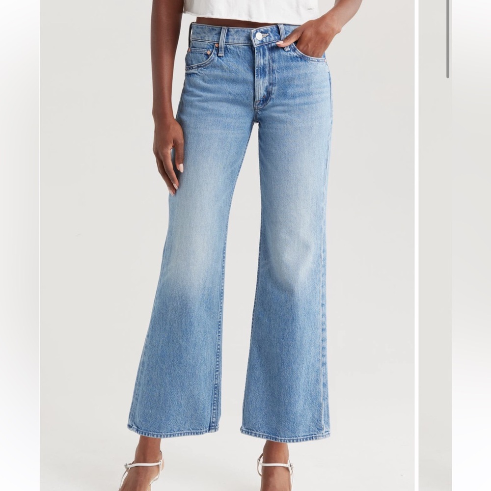 MOTHER The Bookie Flood Nonstretch Wide Leg Jean